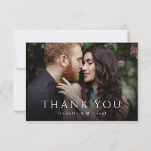 Simple Elegant Modern Classy Photo Thank You Card