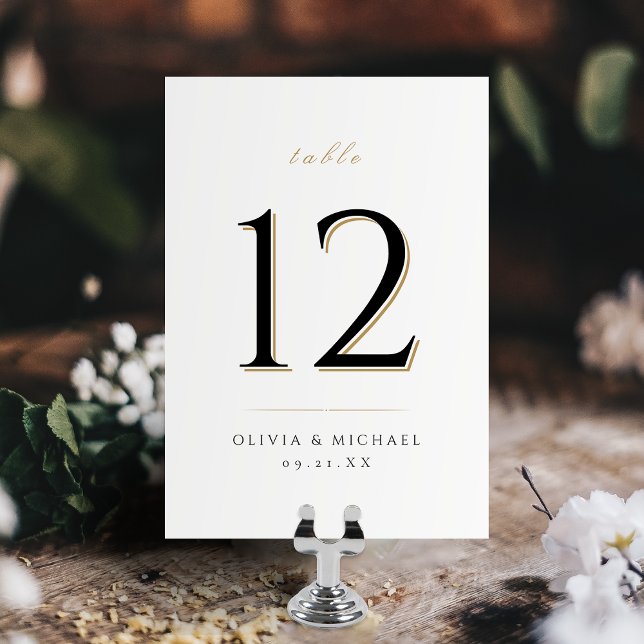 Simple Elegant Modern Classy Wedding table number (Simple Elegant Modern Classy Wedding table number)