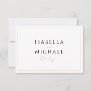 Simple Elegant Modern Classy Wedding Thank You