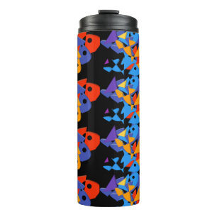 Simple elegant modern Colourful ART OF FISH  Thermal Tumbler