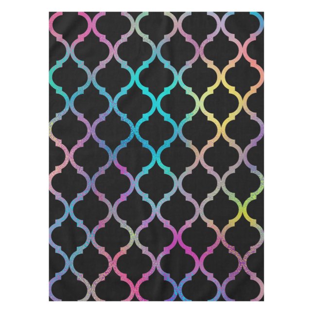 Simple Elegant Modern Colourful Moroccan Pattern | Tablecloth (Front)