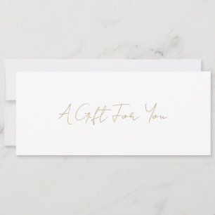 Simple Elegant Modern Gold Gift Certificate