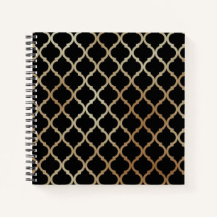 Simple Elegant Modern Gold Moroccan Pattern   Notebook