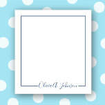 Simple Elegant Modern Hand Lettered Script Notepad<br><div class="desc">Easily add your custom name to this elegant hand lettered script notepad. This stylish personalised notepad is perfect for business and home/office projects.</div>