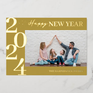 Simple Elegant Modern Happy New Year One Photo