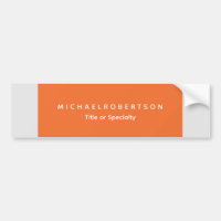 Simple Elegant Modern Minimalist Grey Orange