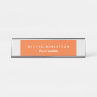 Simple Elegant Modern Minimalist Grey Orange