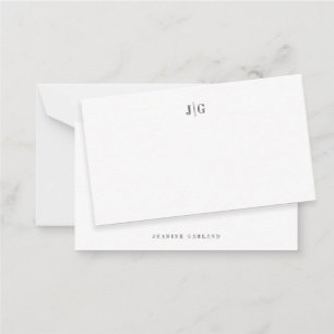 Simple Elegant Modern Monogram Card