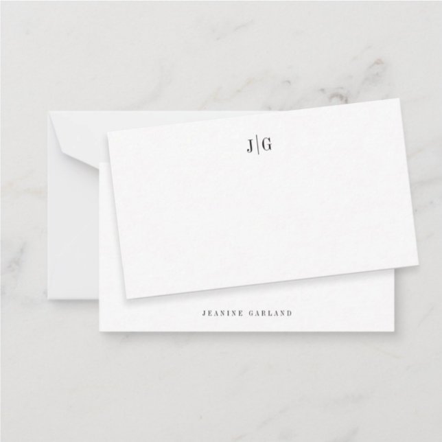Simple Elegant Modern Monogram Card (Creator Uploaded)
