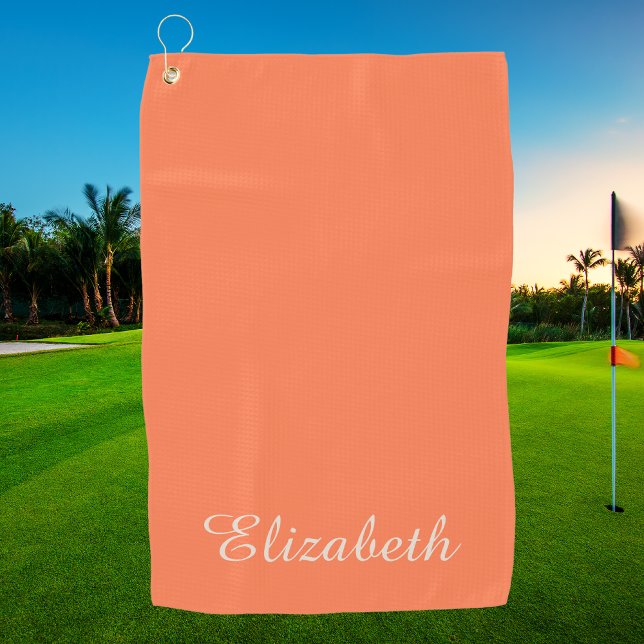 Simple Elegant Modern Monogrammed Trendy  Golf Towel (Creator Uploaded)