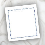 Simple Elegant Modern Navy White Notepad<br><div class="desc">Easily add your custom name to this elegant notepad. This stylish personalised notepad is perfect for business and home/office projects.</div>