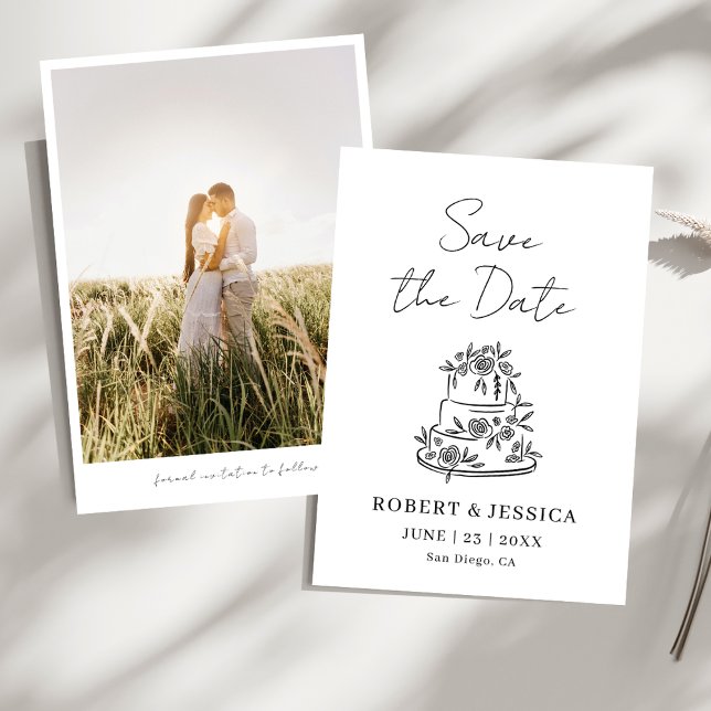 Simple Elegant Modern Photo Wedding Save The Date Invitation (Creator Uploaded)
