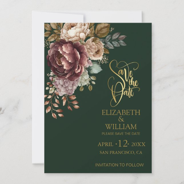 Simple Elegant Modern Photo Wedding Save the Date  Invitation (Front)