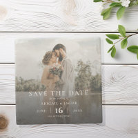 Simple Elegant Modern Photo Wedding Save the Date