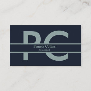 Simple Elegant Modern Professional Monogram Business Card