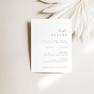 Simple Elegant Modern Rehearsal Dinner Invitation