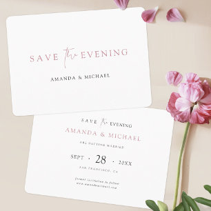 Simple Elegant Modern Save the Evening Save The Date