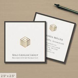 Simple Elegant Modern Square Business Card