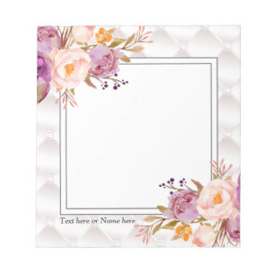 simple, elegant, modern, trendy, floral notepad