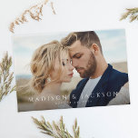 Simple Elegant Modern Wedding Photo Guest Book<br><div class="desc">Simple Elegant Modern Wedding Photo Guest Book,  features your full photo with elegant type overlay.</div>