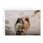Simple Elegant Modern Wedding Photo Thank You Card
