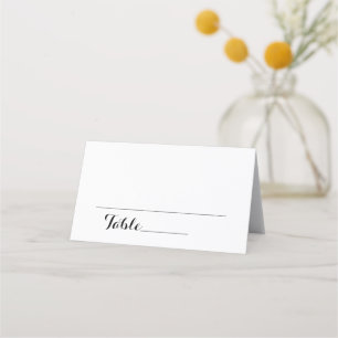 Simple Elegant Modern Wedding Table Number   Place Card