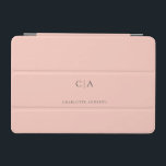 Simple, elegant monogram iPad mini cover<br><div class="desc">Modern,  simple,  elegant monogram ipad,  lightcoral.
Just edit your product in a few minutes. You can change the font/size/colour and position using "further personalise".</div>
