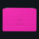 Simple, elegant monogram iPad mini cover<br><div class="desc">Modern,  simple,  elegant monogram ipad,  neon-pink.
Just edit your product in a few minutes. You can change the font/size/colour and position using "further personalise".</div>