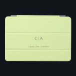 Simple, elegant monogram iPad mini cover<br><div class="desc">Modern,  simple,  elegant monogram ipad,  lemon.
Just edit your product in a few minutes. You can change the font/size/colour and position using "further personalise".</div>