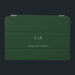 Simple, elegant monogram iPad mini cover<br><div class="desc">Modern,  simple,  elegant monogram ipad,  Green.
Just edit your product in a few minutes. You can change the font/size/colour and position using "further personalise".</div>