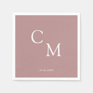 Simple elegant monogram napkin