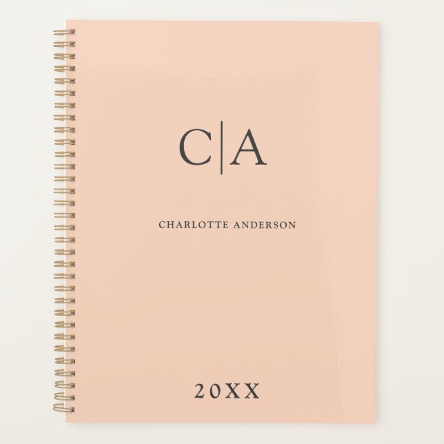 Simple, elegant monogram planner (Front)