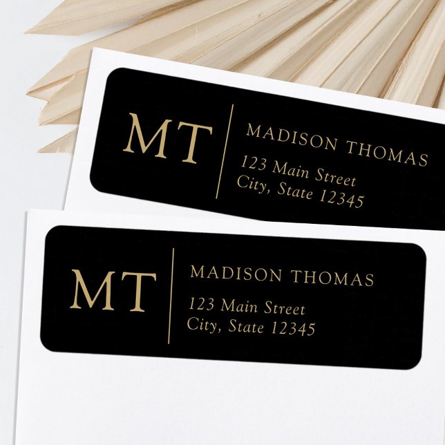 Simple Elegant Monogram Return Address (Creator Uploaded)