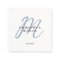 Simple, elegant, monogram wedding napkins