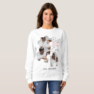 Simple Elegant Mothers Day Puzzle Photo Collage Sweatshirt