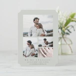 Simple Elegant Multi Photo Engagement Announcement