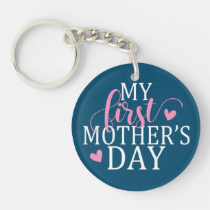 Simple & Elegant My First Mother's Day Keychain