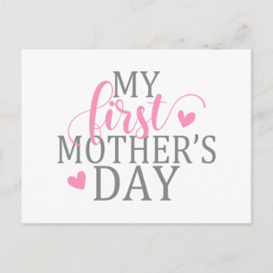 Simple & Elegant My First Mother's Day Postcard