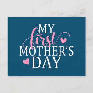 Simple & Elegant My First Mother's Day   Postcard