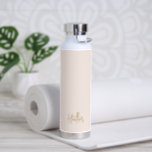 Simple Elegant Name Modern Gold Blush Pink Water Bottle<br><div class="desc">Modern and simple blush pink and gold water bottle featuring a minimalist design with your in an elegant script.  A chic design that is great for a girly girl.</div>