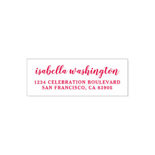 Simple Elegant Name Return Address Self-inking Stamp