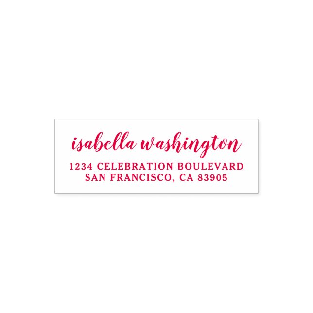 Simple Elegant Name Return Address Self-inking Stamp (Design)