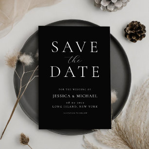 Simple Elegant Non-Photo Wedding Save the Date