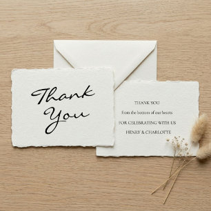 Simple Elegant Nothing Fancy Just Love Wedding Thank You Card