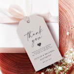 Simple Elegant Off-White Ivory Wedding Thank You Gift Tags<br><div class="desc">Simple Elegant Off-White Ivory Wedding Thank You Gift Tags. This modern wedding or any event Thank You Tag design is simple and minimal with a Plain Solid colour Background and trendy signature calligraphy script fonts. Add Your custom couple's Photograph to the back side for a completely personalised look! Shown in...</div>