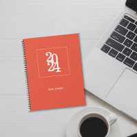 Simple Elegant Orange Weekly Monthly