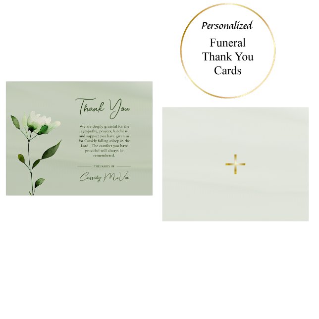 Simple, Elegant Orthodox Christian Funeral Thank You Card (Creator Uploaded)