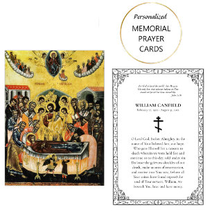 Simple, Elegant Orthodox Funeral Prayer Card      