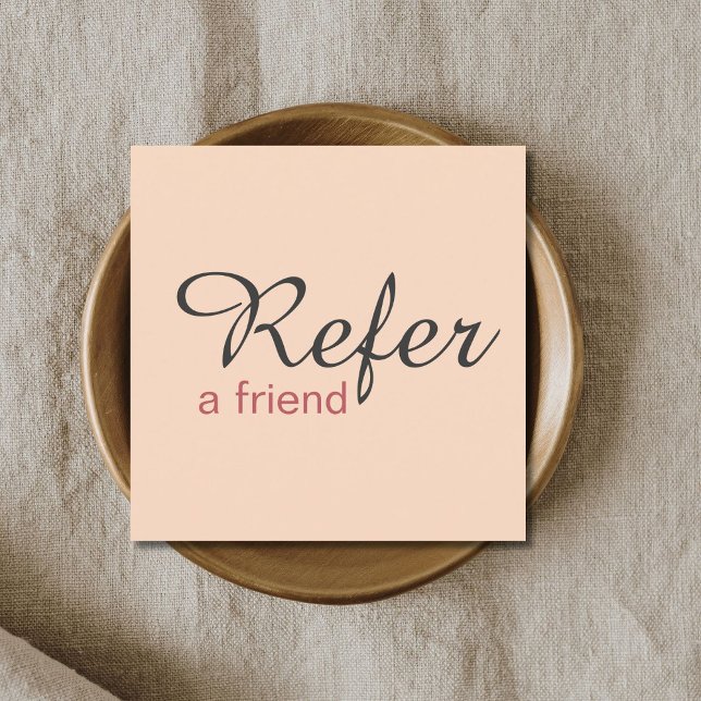 Simple Elegant Pale Pink Referral Card Beauty (Creator Uploaded)