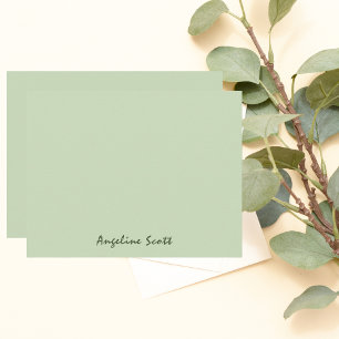 Simple Elegant Pastel Green Card